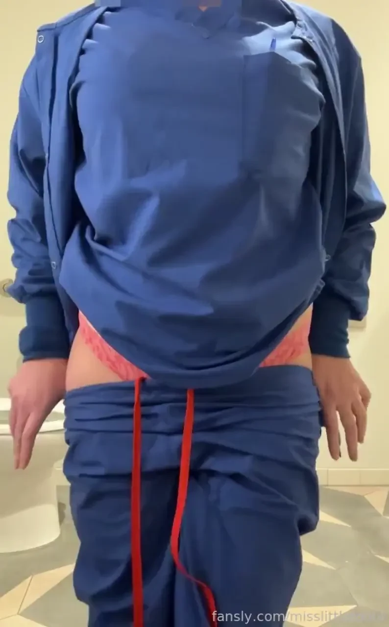 Watch me be a naughty nurse for you and strip out of my scrubs pull my 