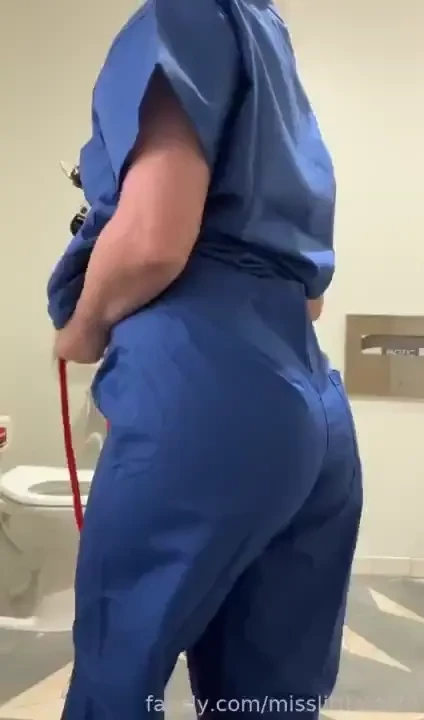 A little thong under my scrubs today for you fyp bigass booty latina 