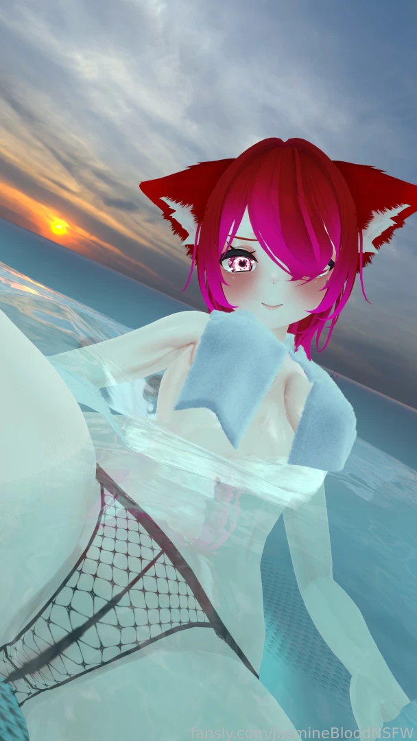 No i m wholesome vr lewd vrc fyp redhair foxgirl bathtowel 