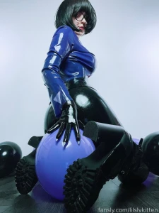 Latex rubber fetish corset gloves ass part 5