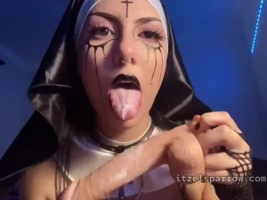I missed doing goth makeup it tastes sweet btw for anyone who is