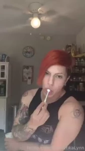 I sure do love yogurt altgirl freakygirl splittongue licking