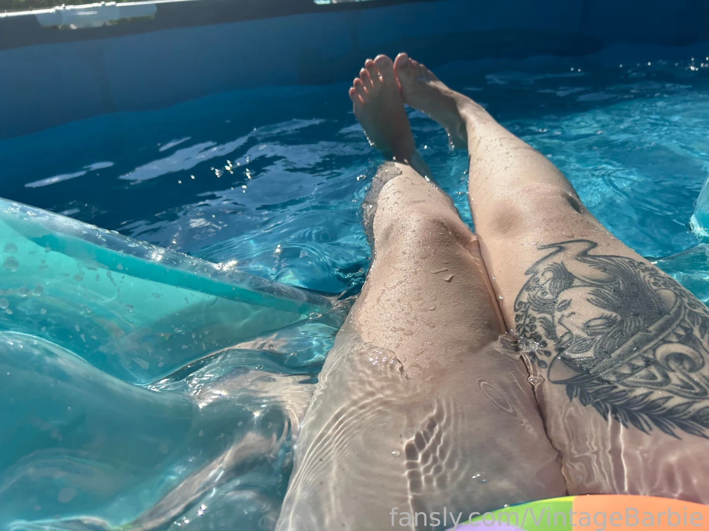 Swim with me feet legs tattoos 