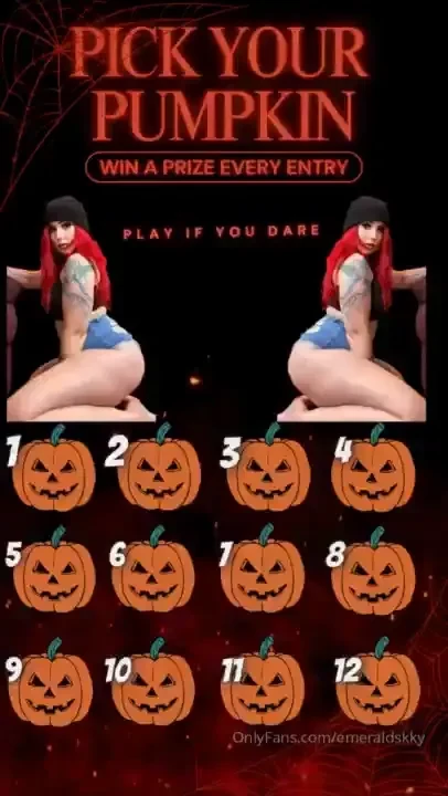 Pick a pumpkin for a huge treat 10 a pumpkin 