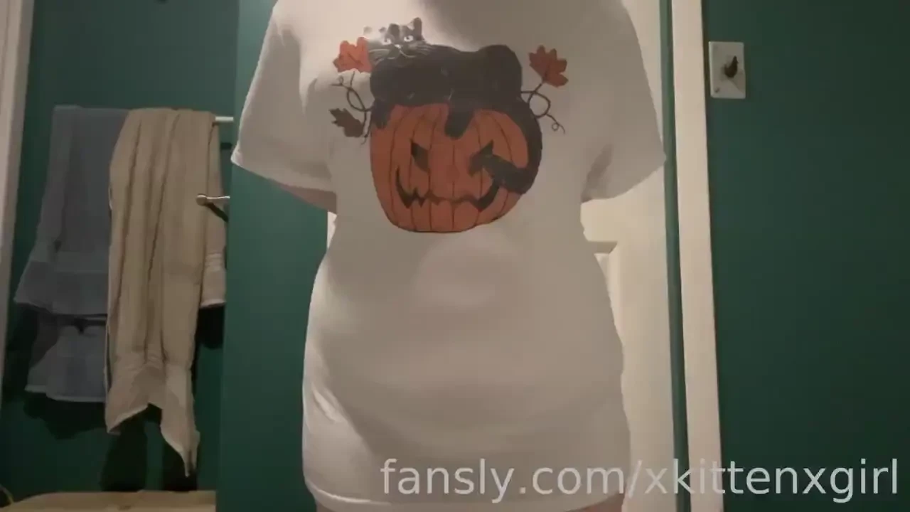 Before i got in the shower not wearing any panties under this t shirt part 3 