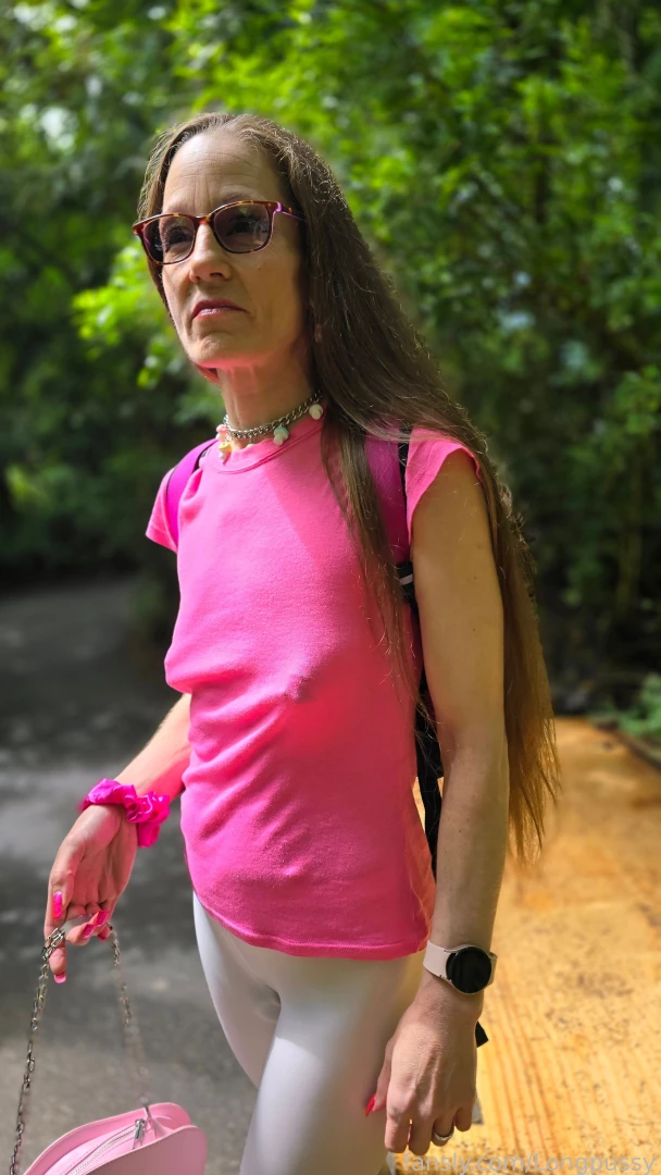 Longpussy out and about with a giant pussy buttplug and sheer pants be part 14 