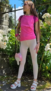 Longpussy out and about with a giant pussy buttplug and sheer pants be part 6