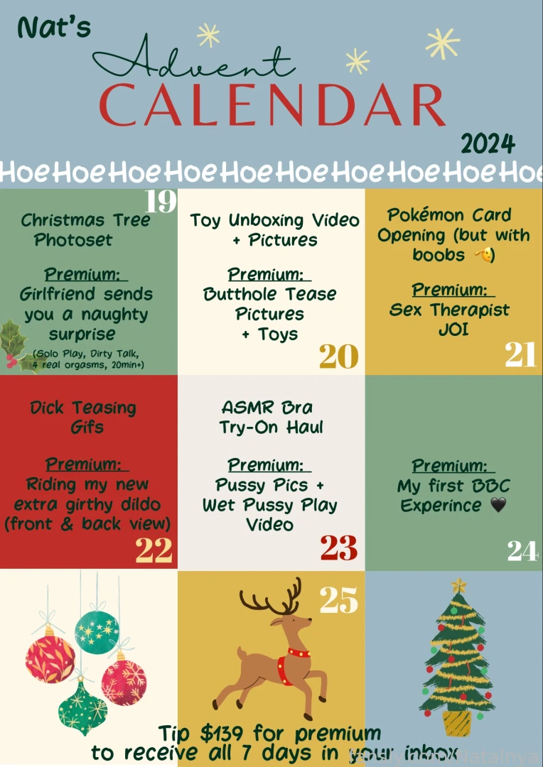 Nat s advent calendar - door 6 reveal tip 139 for premium to receive part 1 