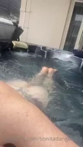 Bare feet in the spa