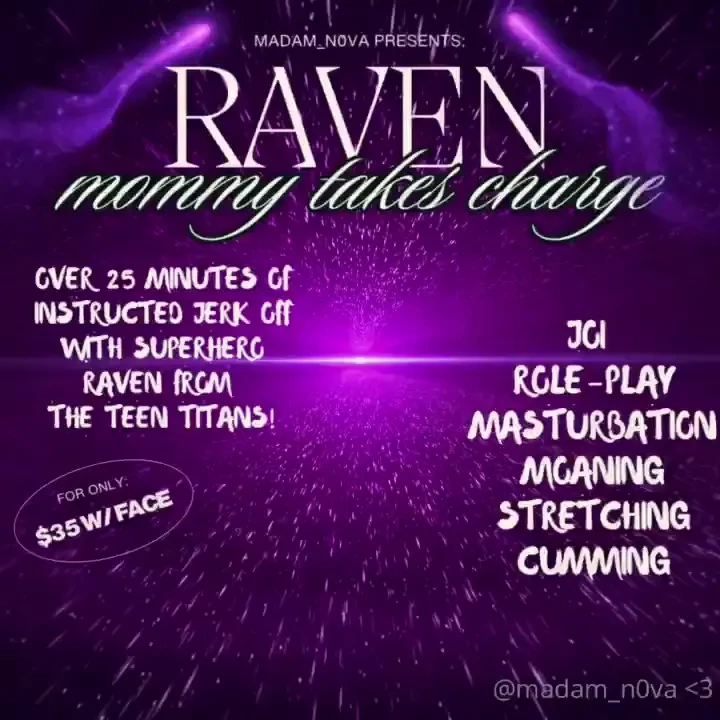 Raven takes charge over 25 minutes of instructed jerk off by superhero 