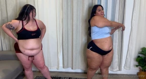Two hot fatties stretching is definitely better than one part 23