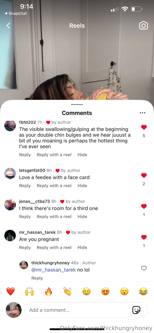 Someone asked me if i m pregnant on ig 