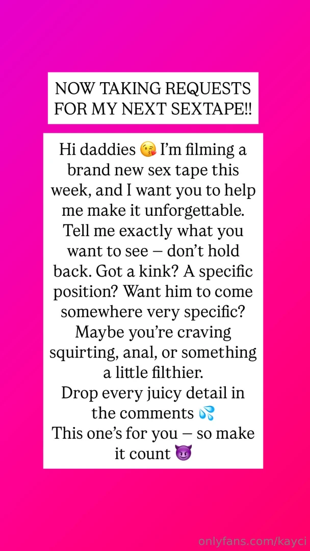 New sextape requests write your request in the comments hi daddies i m 