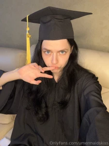 Black gown and me - ready for all of life s tests who wants to be my