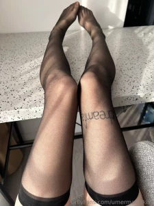 Dreamy legs wrapped in silky black what s your first thought