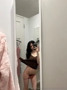 Caught in the dressing room trying something new care to help me