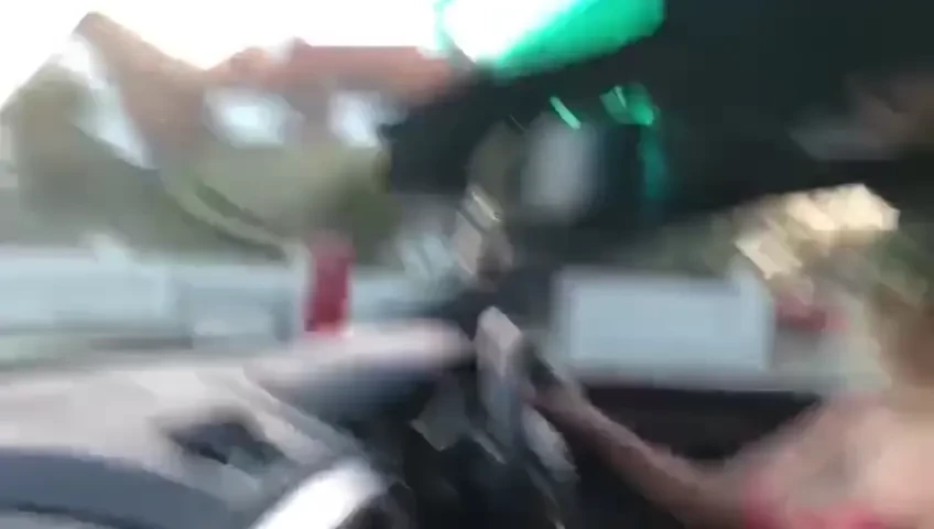 And the second dare was to drive around in our underwear and beep and 