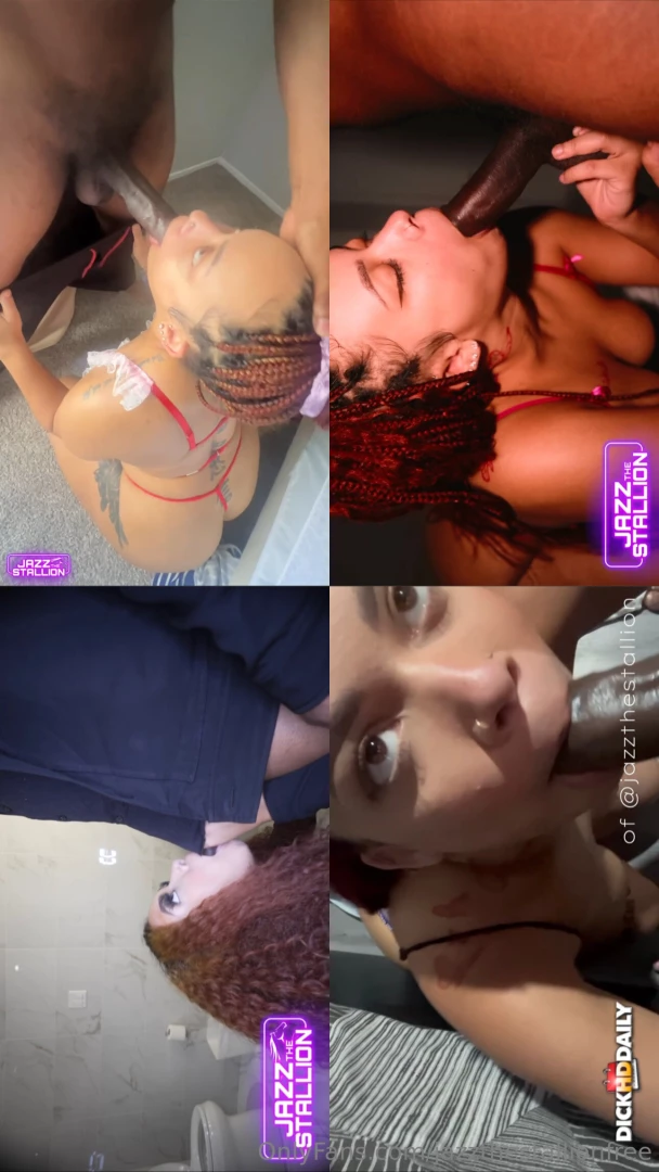 Sloppy mouth bundle 4 videos of my wet messy blowjobs together for you 