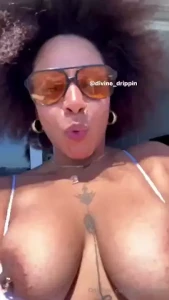 See me on the balcony twerking with my titties out you gonna say