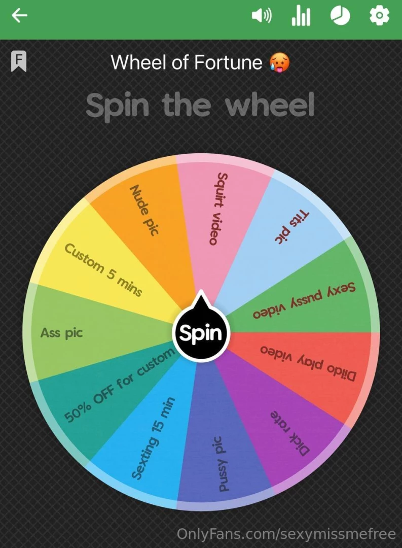 I want you to try your luck i ve prepared a wheel of luck for you it s 