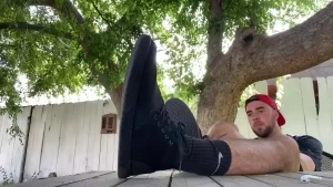 Tease of my black nike crews after being in my shoes all day in this
