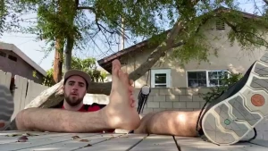 Sockless barefoot tease after doing some errands and a sauna testing