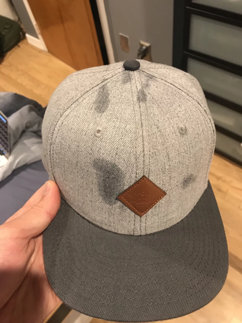 The hat from the previous video right after i shot my load 