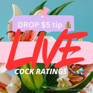 Going live in just 2 hours will be doing live cock ratings send in part 1