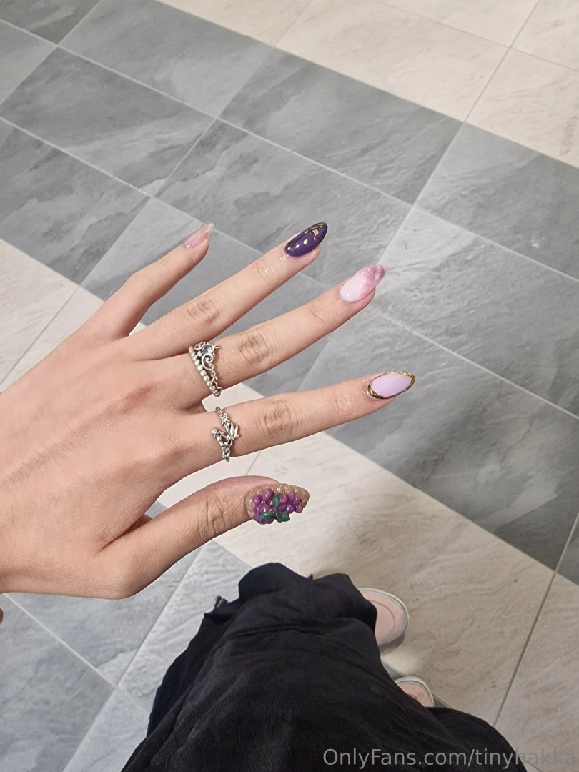 I did my nails they are super cute its like a grape design and i like 