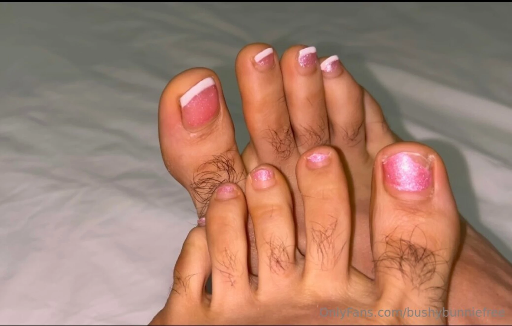 Something new for hairy toe lovers clipping the white french tips off 