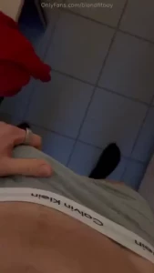 Workout done get down and sniff my sweaty balls