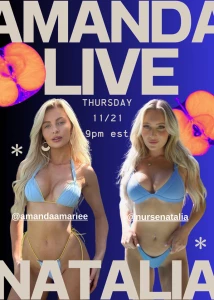 Two blondes one g g live see you on thursday at 9pm est 6pm pst for a