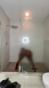 Full video of me fucking myself in the shower with my dragon dildo