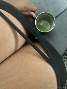 A smoothie and a great pair of tits to start your day