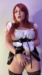 Teasing you and touching myself in my sexy oktoberfest outfit