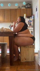 Turning myself into an ssbbw 13 minute stuffing video part 5