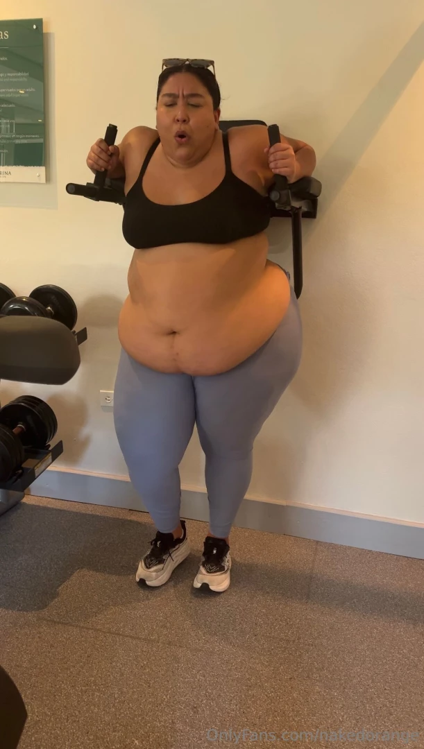 Imagine working out at the hotel gym and i waddle through the door part 1 