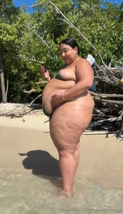 Letting it all hang out at the private beach