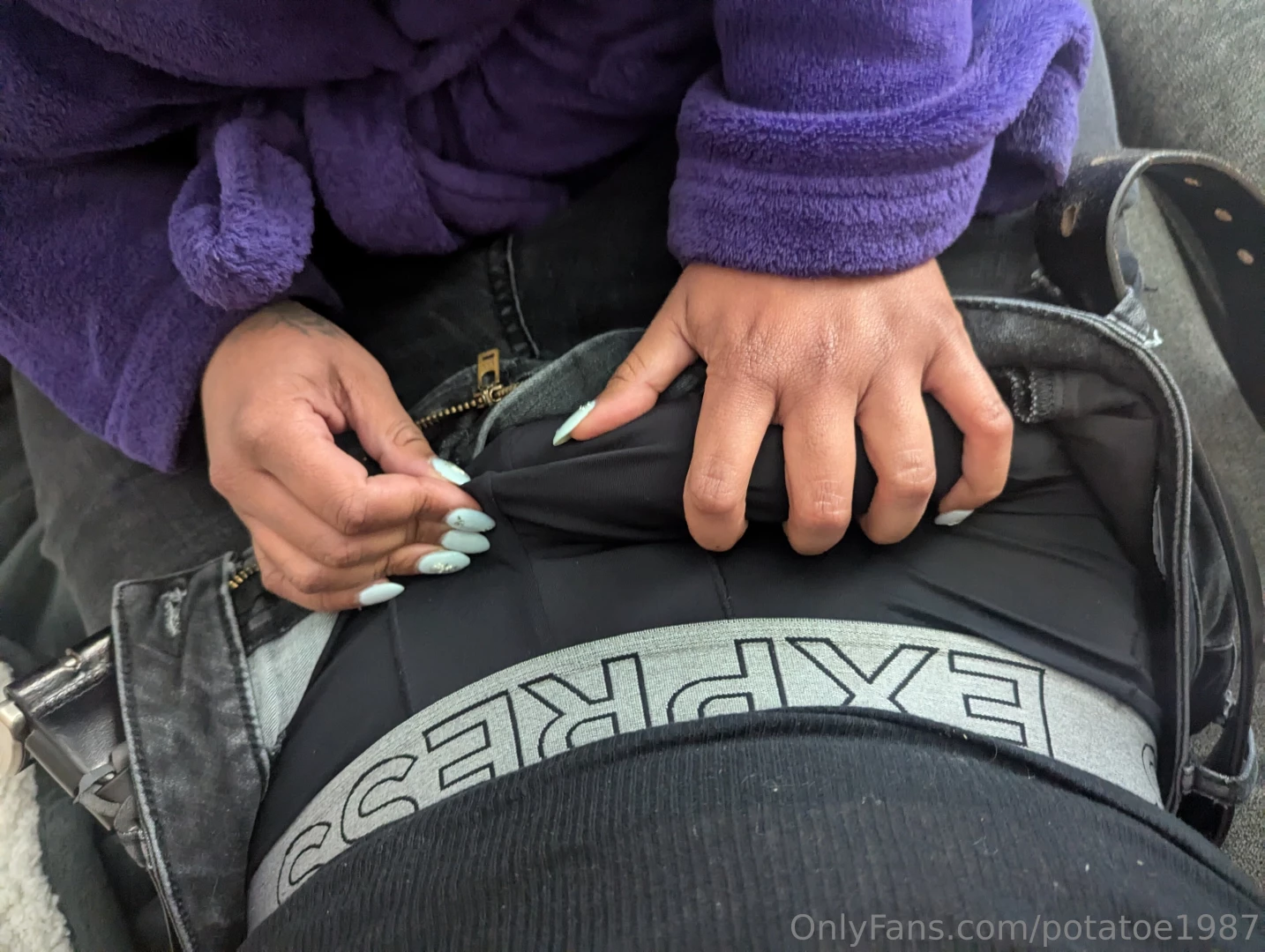 Love how her painted nails look caressing my bulge she had me leaking part 21 