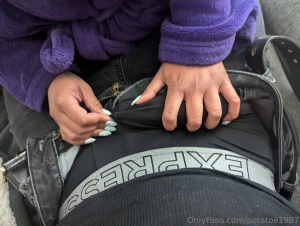 Love how her painted nails look caressing my bulge she had me leaking part 21