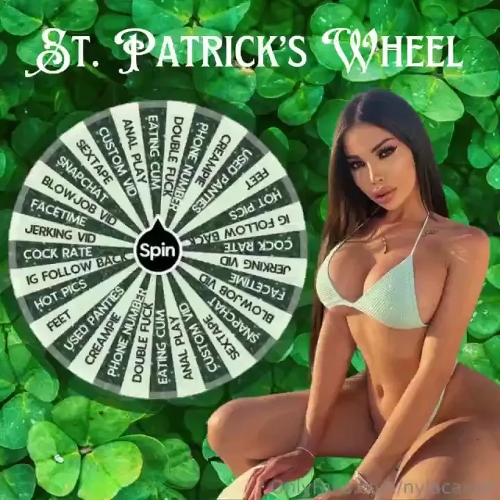 St patrick s lucky wheel tip and get lucky 1 spin 15 2 spins 25 4 
