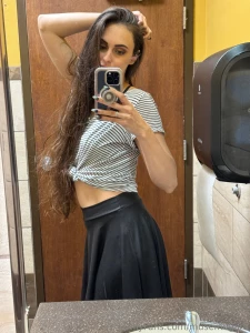 Naughty bathroom pics while out having lunch and doing a little
