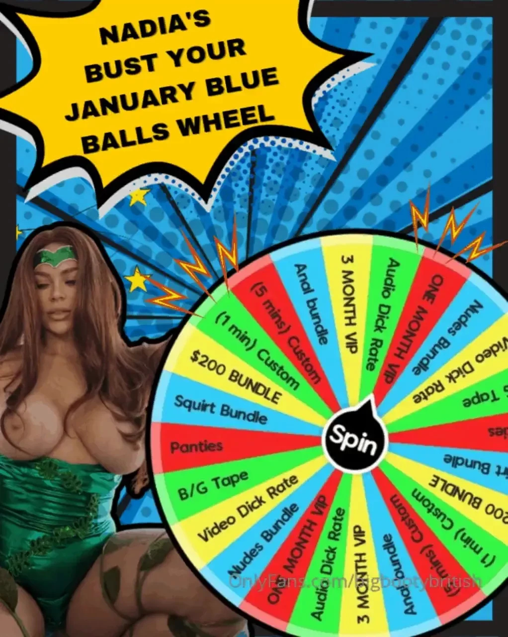 No january blue balls from me this year try your luck on my new wheel 