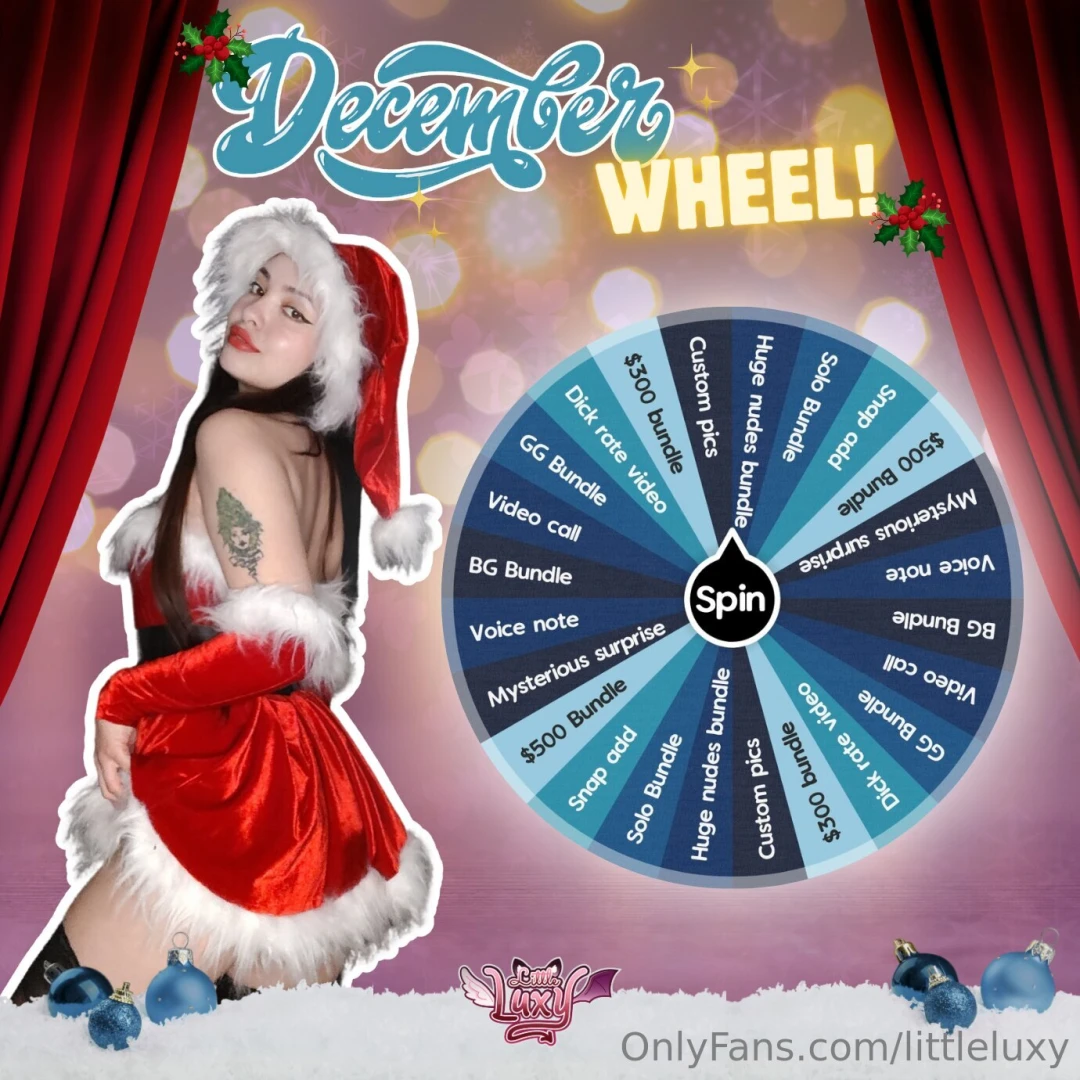 Join my spin the wheel game babe it s december and i wanna spoil you 