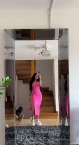 Friday with this nice and pretty pink dress