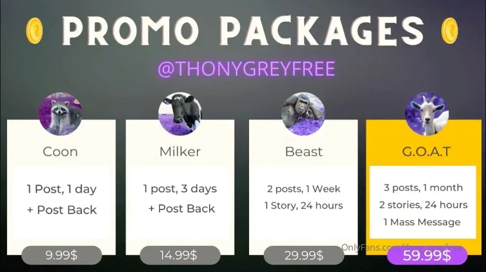 Reach top 0 promote your onlyfans to 26k fans on thonygreyfree promote 