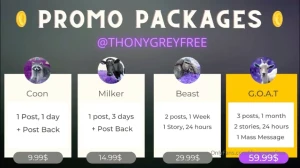 Reach top 0 promote your onlyfans to 26k fans on thonygreyfree promote