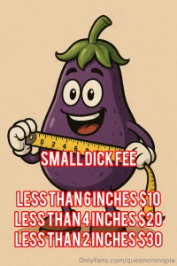 Small dick fee if you know you ve got a small dick you know what you