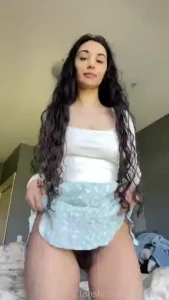 Hiding a forest under my skirt fyp hairy hairypussy hairygirl bush