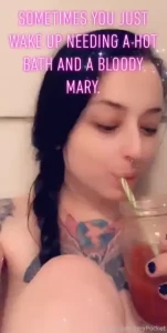 A hot bath and a bloody mary yummm